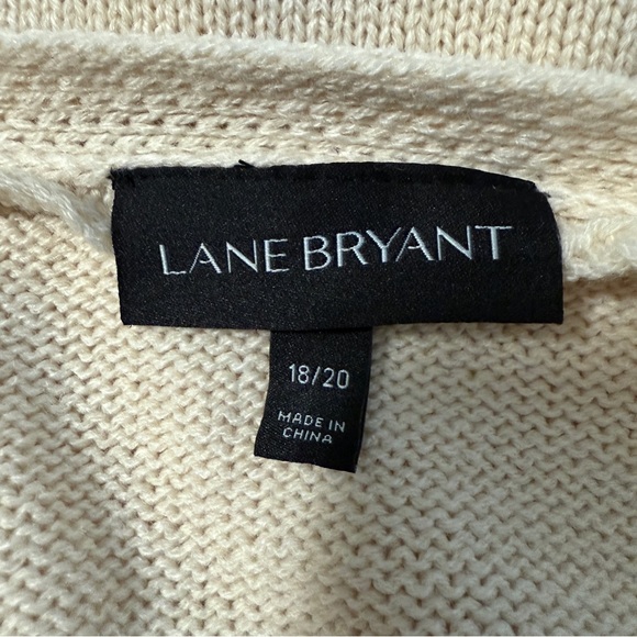 Lane Bryant Romantic Soft Knit Cottagecore Cozy Ivory Boat Neck Tunic 18/20 Tops - Picture 4 of 7